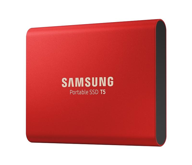 SAMSUNG T5 1000GB USB 3.1 Gen. 2 Portable 540 MB/s Red MU-PA1T0R/EU - 490286 - zdjęcie